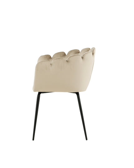 Limhamn tuoli - musta / beige sametti