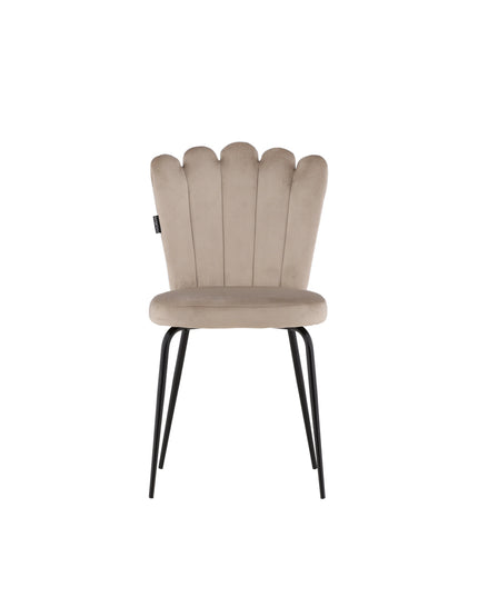Limhamn kevyt tuoli 2 kpl - musta / beige sametti