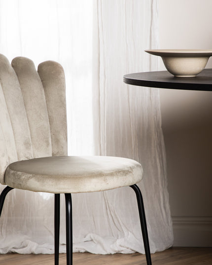 Limhamn kevyt tuoli 2 kpl - musta / beige sametti