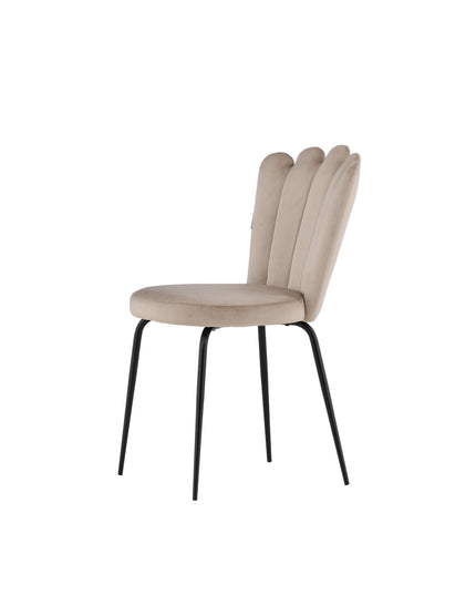 Limhamn kevyt tuoli 2 kpl - musta / beige sametti