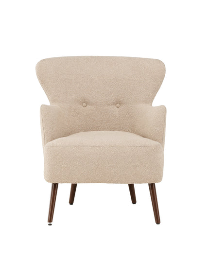 Lincoln 1-sitssoffa - Valnöt / Beige bouclé