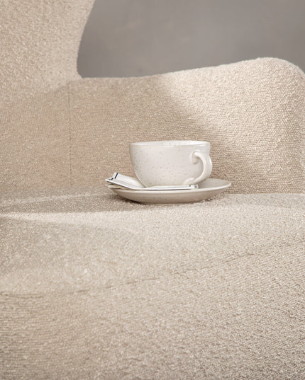 Lincoln 1-sitssoffa - Valnöt / Beige bouclé