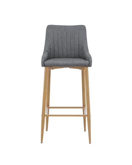 Plaza - Bar stool 2-pack - Oak/Dark grey