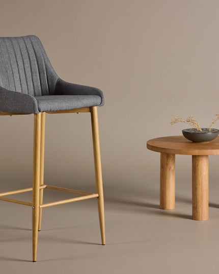 Plaza - Bar stool 2-pack - Oak/Dark grey
