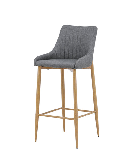 Plaza - Bar stool 2-pack - Oak/Dark grey
