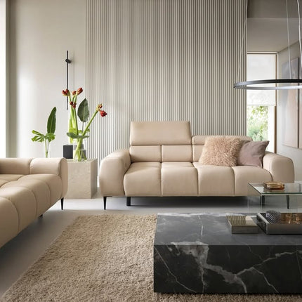 Plaza 3 ja 2 kohandatavad diivanid ehtsa nahaga