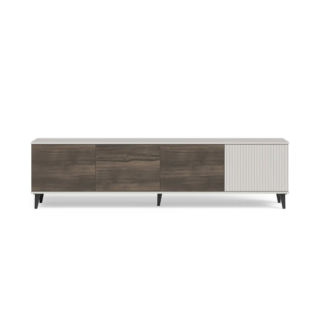 Lumo TV‑taso 200 cm – pähkinä/cashmere - #KalusteDuo_#Huonekaluliike_TV-taso