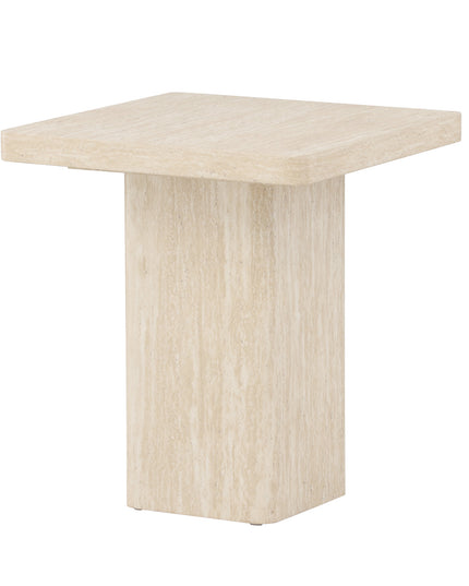 Qvart sohvapöytä 50x50x56 cm - travertiininvärinen
