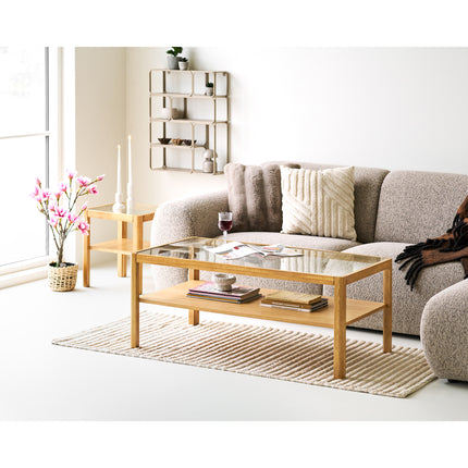 Aava-sohvapöytä lasikannella