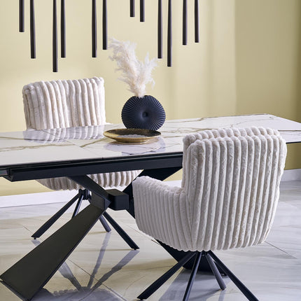 Adele ruokatuoli - vaalea vakosametti