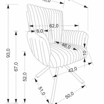 Adele ruokatuoli - vaalea vakosametti