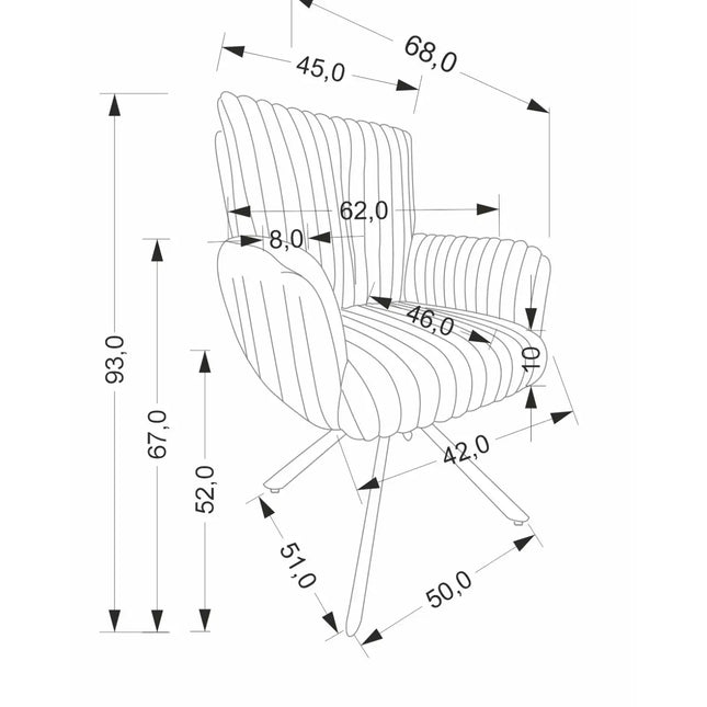  Adele ruokatuoli - vaalea vakosametti Ruokatuoli ec8633-2.myshopify.com keittiön sisustus, ruokapöydän tuolit