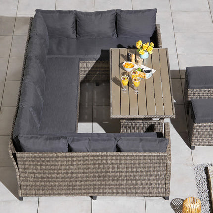 Aino U‑kulmasohva - puutarhakalusteryhmä