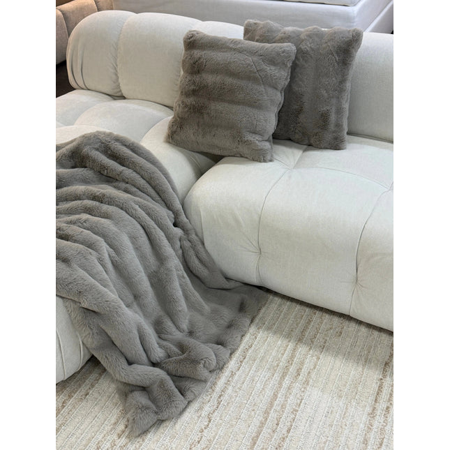  Arctica torkkupeitto + 2 koristetyynyä — harmaa, beige, ruskea Peitto tyyny setti ec8633-2.myshopify.com makuuhuone, Muut huonekalut ja tuotteet, muut tuotteet, olohuone, Tyynyt, tyynyt ja sijauspatjat