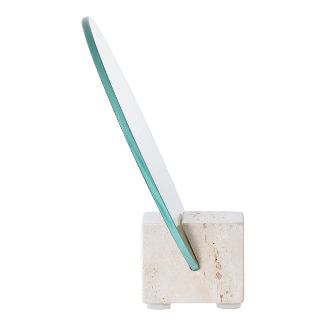  Bella Travertine — pöytäpeili Ø18 cm peili ec8633-2.myshopify.com olohuone, Peilit, Pöytäpeilit