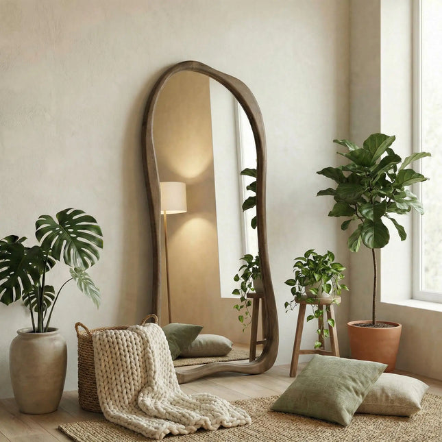  Boho peili - pähkinän sävyssä peili ec8633-2.myshopify.com Lattiapeilit, makuuhuone, olohuone, Peilit, SeinäpeilitKalusteDuo#Huonekaluliike#Verkkokauppa