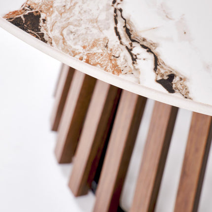 Carin журнальный столик орех/белый