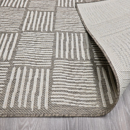  Cube ruskea Matto ec8633-2.myshopify.com Matot, sileäpintaiset matot