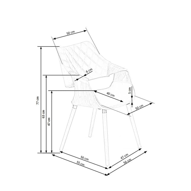  Felicia ruokapöydän tuoli ruokapöydän tuoli ec8633-2.myshopify.com keittiön kalusteet, ruokapöydän tuolit, Tuolit