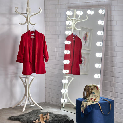 GlowBuddy стоячее зеркало 170x87 см — серебро, светодиодное освещение