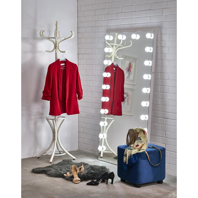  GlowBuddy seisova peili 170x87 cm — hopea, LED-valaistus Peili ec8633-2.myshopify.com Lattiapeilit, Muut huonekalut ja tuotteet, muut tuotteet, olohuone, Peilit