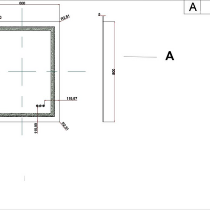 Hehku-LED — подсвеченное зеркало для ванной 60 x 80 см