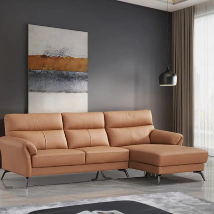  Ivalo Divaanisohva Ruskea Nahka nahkasohva ec8633-2.myshopify.com Divaanisohvat, Nahkasohvat, olohuone