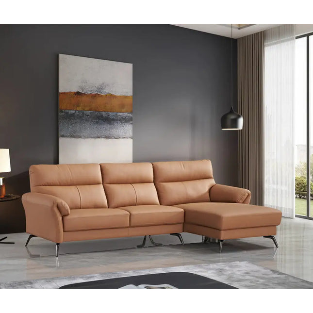  Ivalo Divaanisohva Ruskea Nahka nahkasohva ec8633-2.myshopify.com Divaanisohvat, Nahkasohvat, olohuone