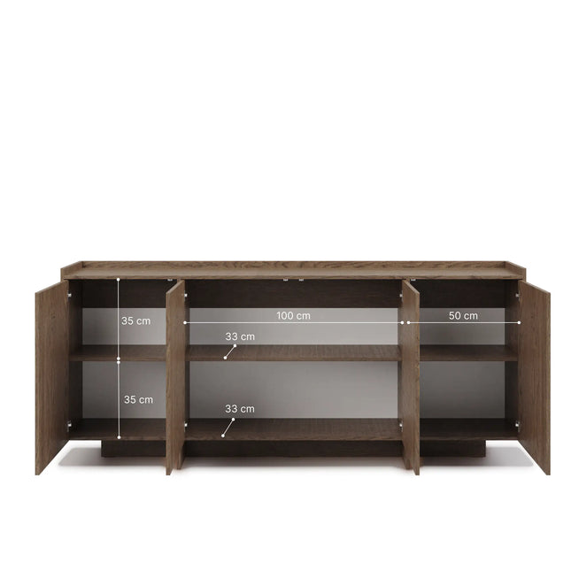  Japandi Senkki 200 cm— Pähkinä Senkki ec8633-2.myshopify.com olohuone, Senkit, säilytys, Varastotuotteet