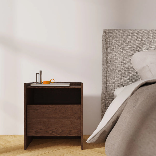  Japandi Yöpöytä — Pähkinä yöpöytä ec8633-2.myshopify.com makuuhuone, Varastotuotteet, Yöpöydät