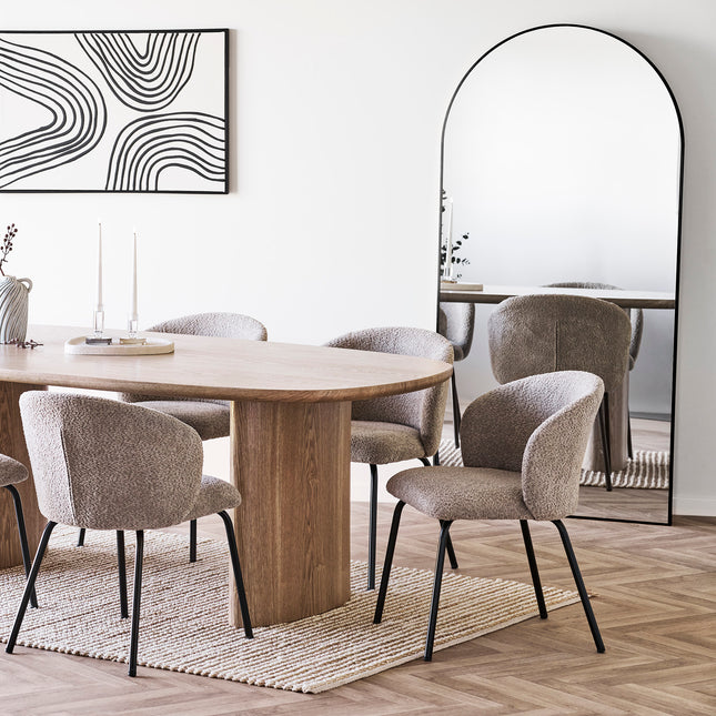 Arco kaaripeegel 90x180 cm musta