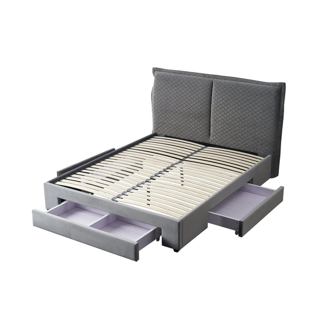  Beck sänky 160cm säilytyslaatikoilla Sänky ec8633-2.myshopify.com sängynrungot, sängyt