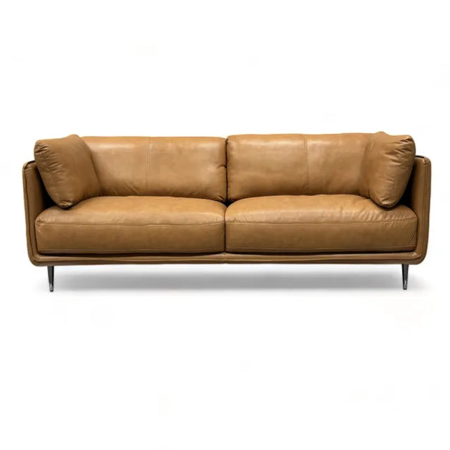  Moon 3-istuttava sohva aidolla nahalla ruskea ja musta Sohva ec8633-2.myshopify.com 3-istuttavat sohvat, Huonekalut heti kotiisi, nahkasohva, Sohvat