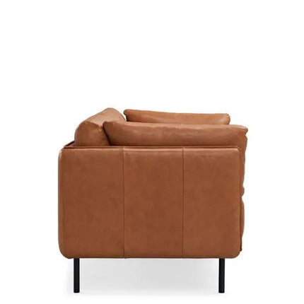  Moon 3-istuttava sohva aidolla nahalla ruskea ja musta Sohva ec8633-2.myshopify.com 3-istuttavat sohvat, Huonekalut heti kotiisi, nahkasohva, Sohvat