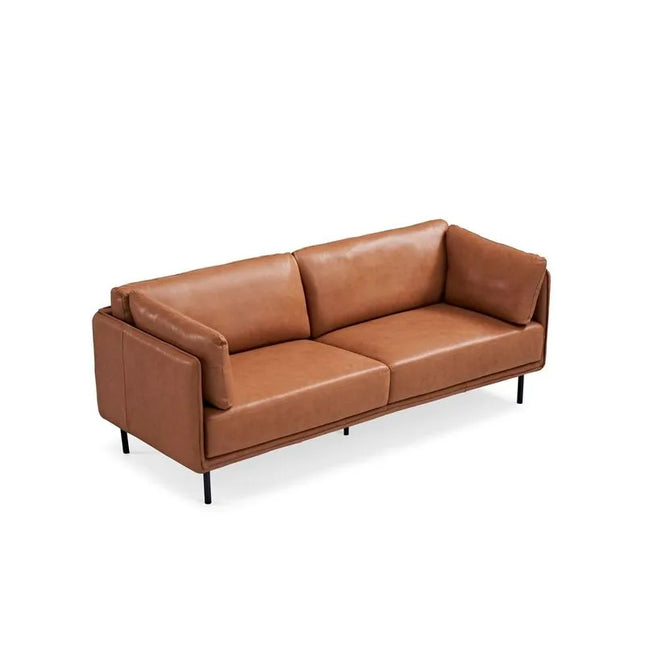  Moon 3-istuttava sohva aidolla nahalla ruskea ja musta Sohva ec8633-2.myshopify.com 3-istuttavat sohvat, Huonekalut heti kotiisi, nahkasohva, Sohvat