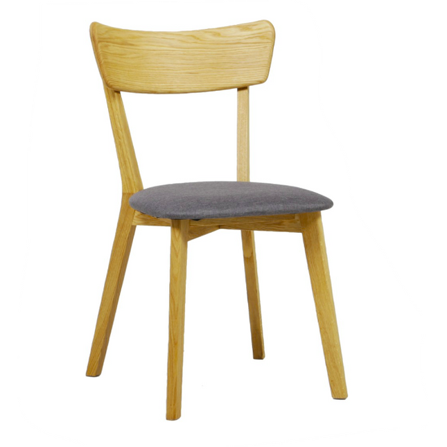 Стул для еды Laakso – массивный дуб/темно-серый