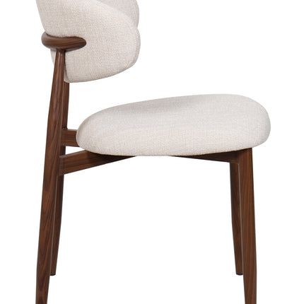 Lulu ruokatuoli - beige / pähkinä
