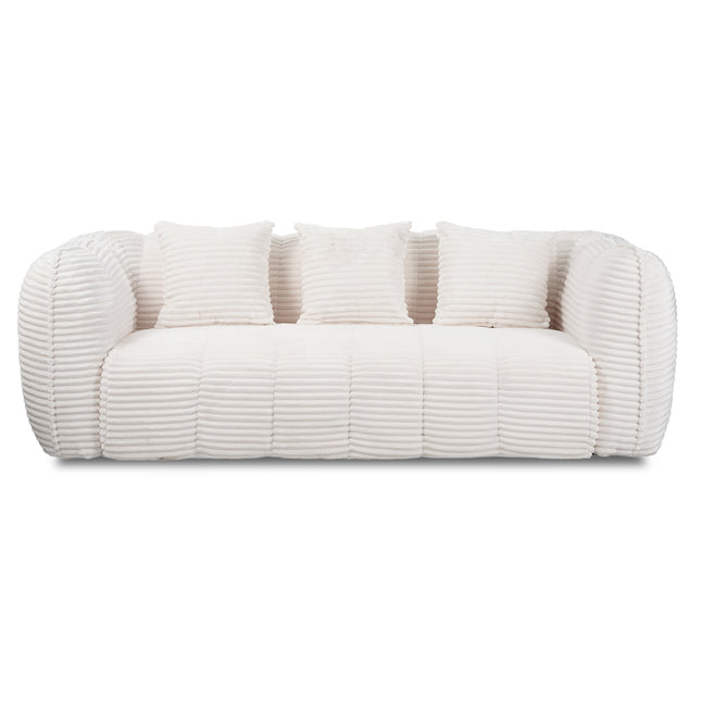 Lumo 3‑istuttava sohva - vaalea vakosametti