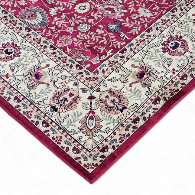  Luxor punainen viskoosimatto Matto ec8633-2.myshopify.com Itämaiset matot, Matot, sileäpintaiset matot, viskoosi matot