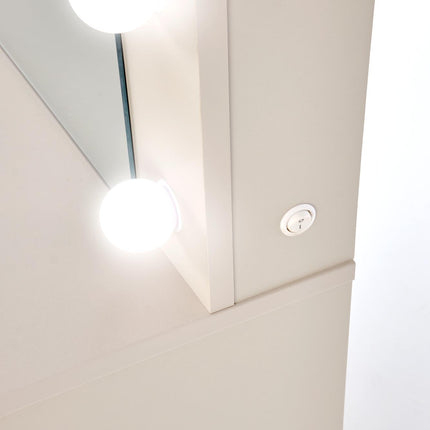 Stella Meikkipöytä Valoilla beige 120 cm