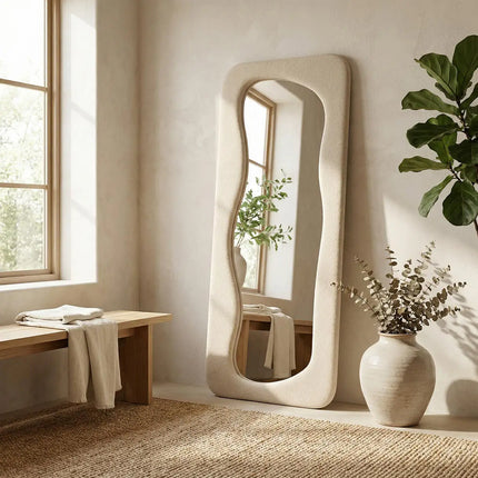  Momo peili - valkoinen aaltoileva Peili ec8633-2.myshopify.com Lattiapeilit, olohuone, PeilitKalusteDuo#Huonekaluliike#Verkkokauppa