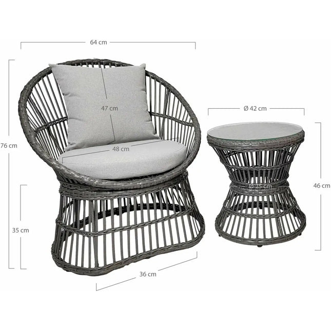  Natal Lounge kalustesetti ulkokalustesetti ec8633-2.myshopify.com Parvekekalusteet, Puutarhakalusteet, Pöytäryhmät, Ulkokaluste setit