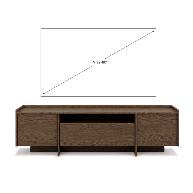 Japandi TV-taso 197 cm — Pähkinä