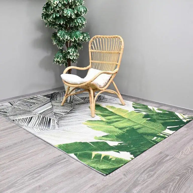  Palmu vihreä Matto ec8633-2.myshopify.com Matot, sileäpintaiset matot