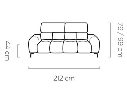 Plaza 3 ja 2 kohandatavad diivanid ehtsa nahaga