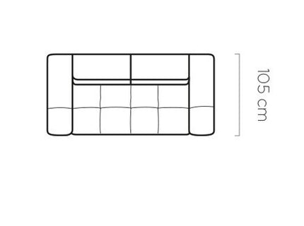 Plaza 3 ja 2 kohandatavad diivanid ehtsa nahaga