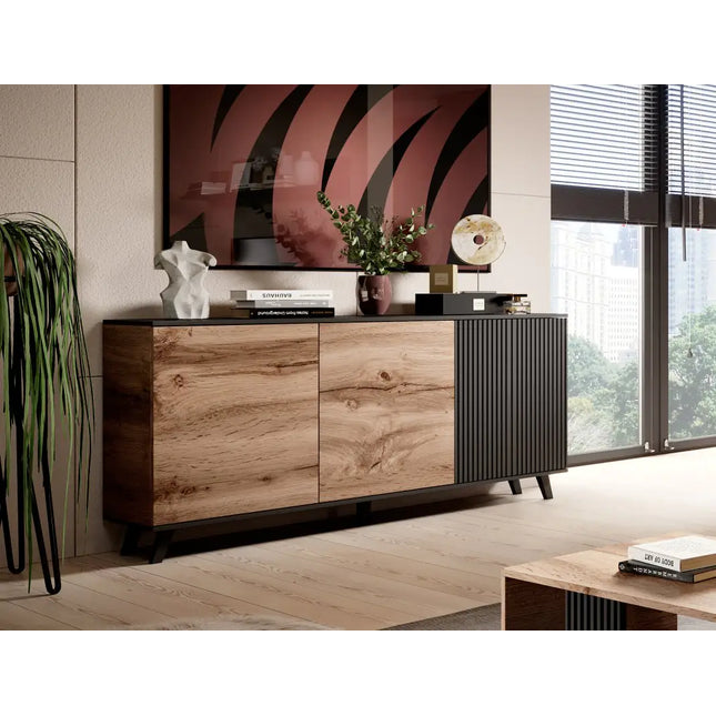  Rafael Senkki 160 musta/tammi Senkki ec8633-2.myshopify.com olohuone, Senkit, säilytys