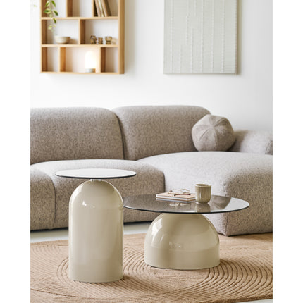 Ravello sohvapöytä lasikannella – Beige