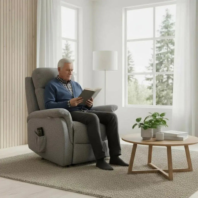  Rubin nostoavusteinen recliner-tuoli - harmaa recliner tuoli ec8633-2.myshopify.com nojatuolit, olohuoneKalusteDuo#Huonekaluliike#Verkkokauppa