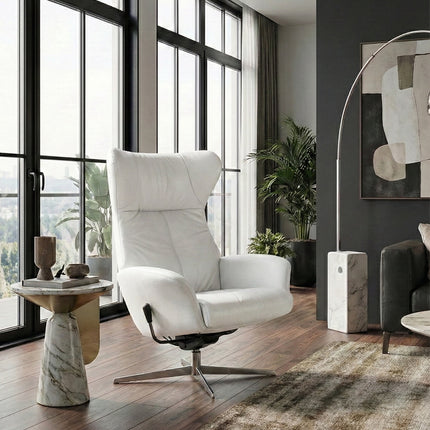 Runde recliner nojatuoli - Aitoa nahkaa